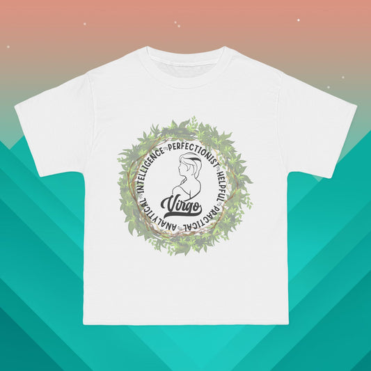 Virgo T-Shirt: (Hanes Beefy-T 100% Preshrunk Cotton Custom Printed by TheGlassyLass.com