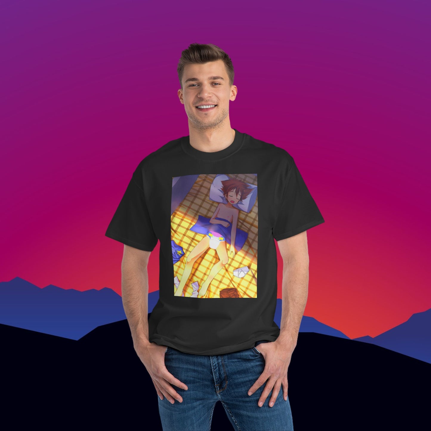 ABDL Nap Time T-Shirt: (Hanes Beefy-T 100% Preshrunk Cotton Custom Printed by TheGlassyLass.com