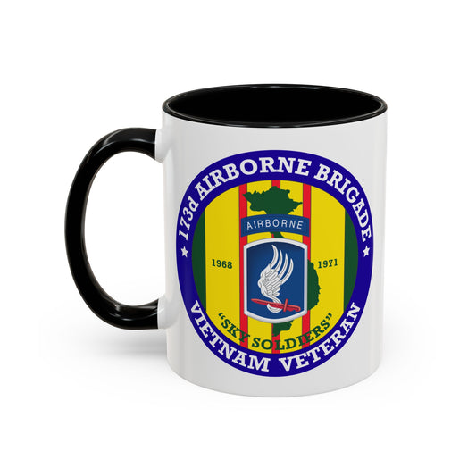 173rd Airborne Brigade Seal Coffee Mug - Double Sided Print, Black Accent White Ceramic, 11oz by TheGlassyLass.com