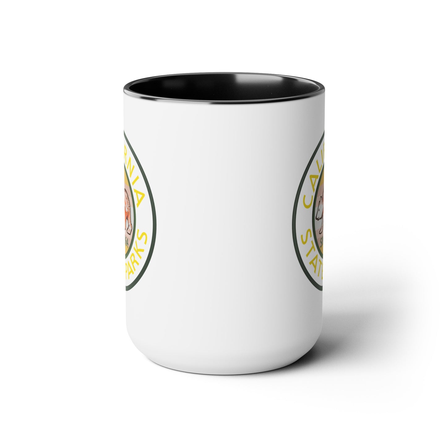 California State Parks Coffee Mug - Double Sided Black Accent White Ceramic 15oz by TheGlassyLass.com
