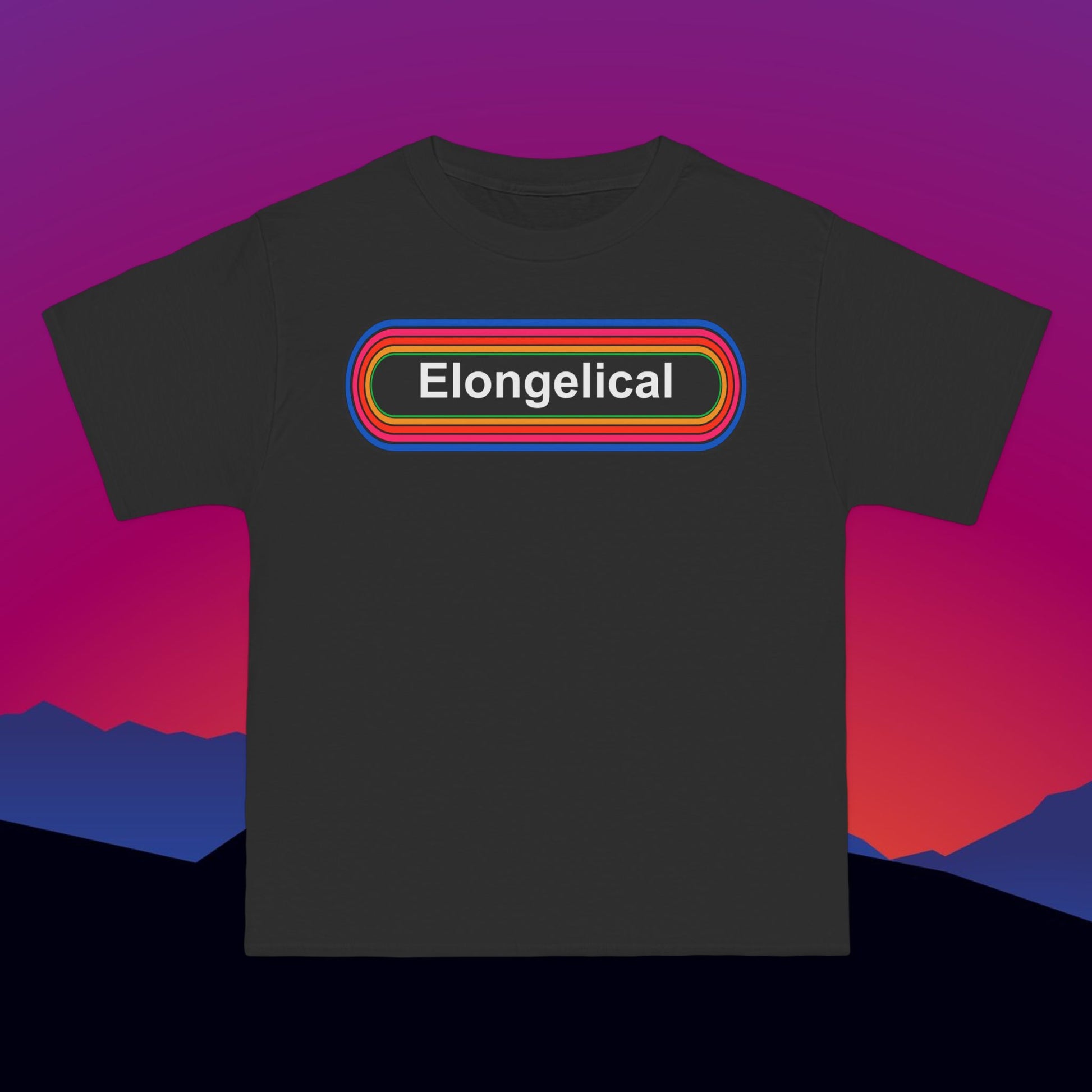 Elongelical T-Shirt: (Hanes Beefy-T 100% Preshrunk Cotton) Custom Printed by TheGlassyLass.com