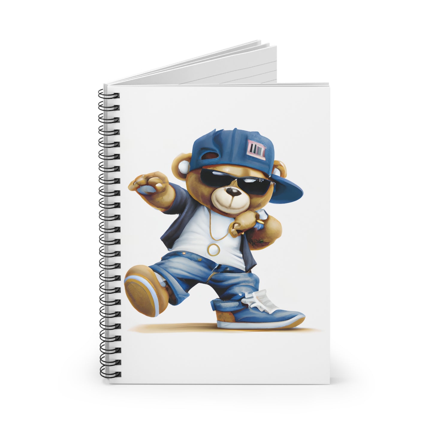 Teddy Rapper: Spiral Notebook - Log Books - Journals - Diaries - and More Custom Printed by TheGlassyLass.com