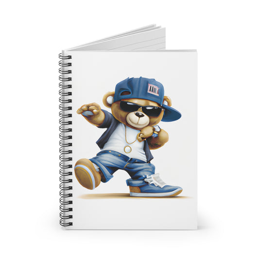 Teddy Rapper: Spiral Notebook - Log Books - Journals - Diaries - and More Custom Printed by TheGlassyLass.com