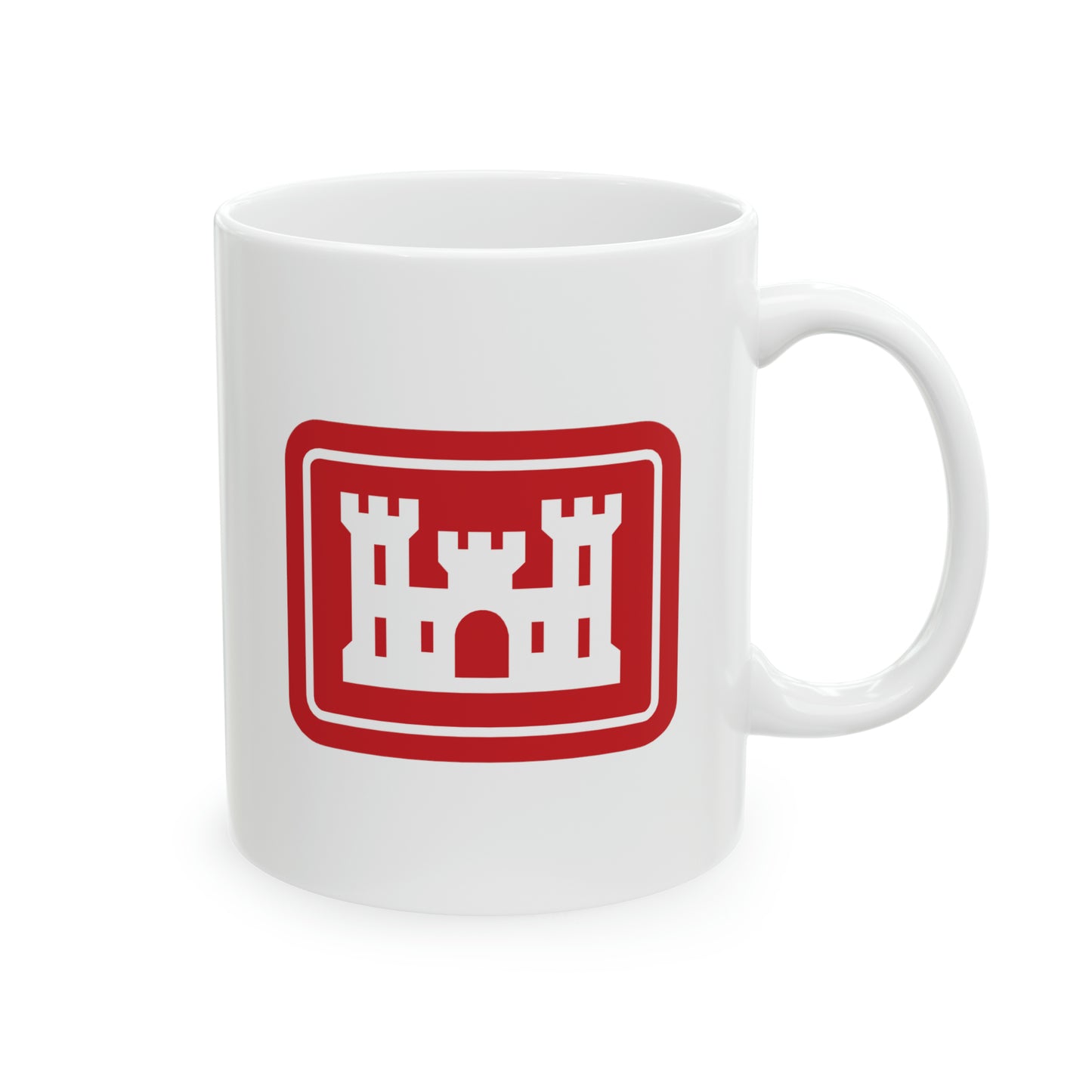 Army Corps of Engineers Coffee Mug - Double Sided White Ceramic 11oz - by TheGlassyLass.com