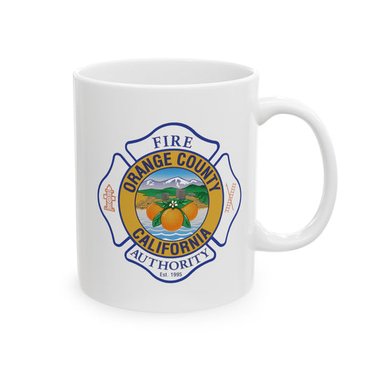 Orange County Fire Authority Coffee Mug - Double Sided White Ceramic 11oz by TheGlassyLass.com
