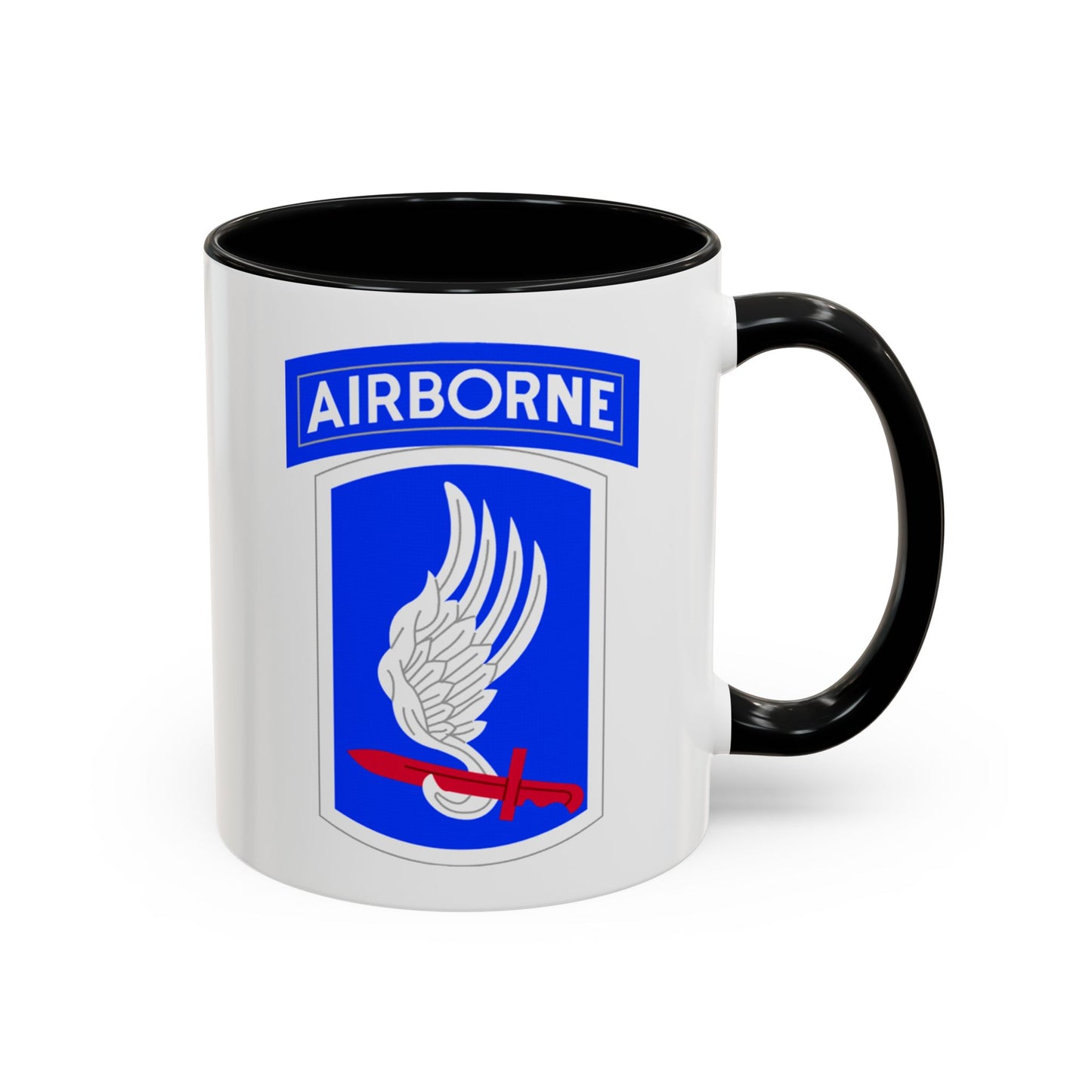 173rd Airborne Brigade Seal Coffee Mug - Double Sided Print, Black Accent White Ceramic, 11oz by TheGlassyLass.com