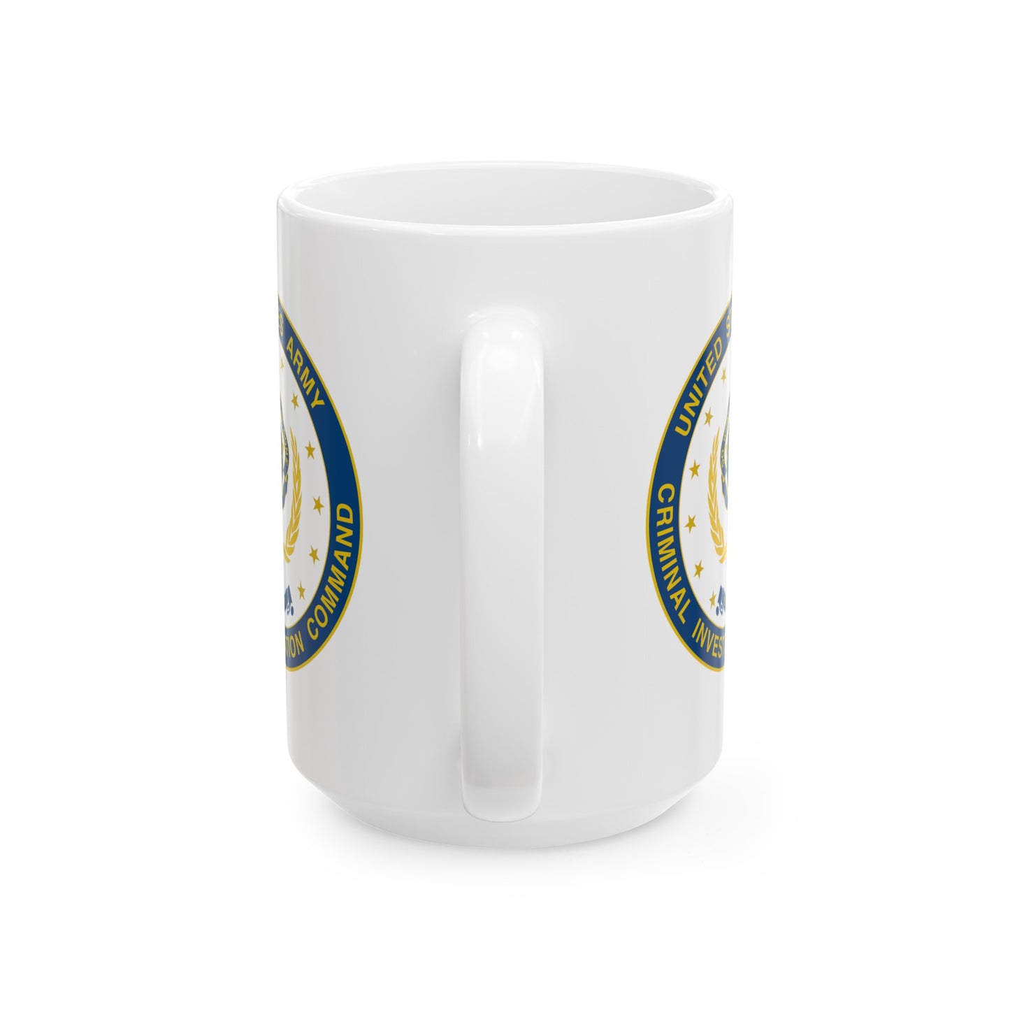 Army CIC Seal Coffee Mug - Double Side White Ceramic 15oz by TheGlassyLass.com