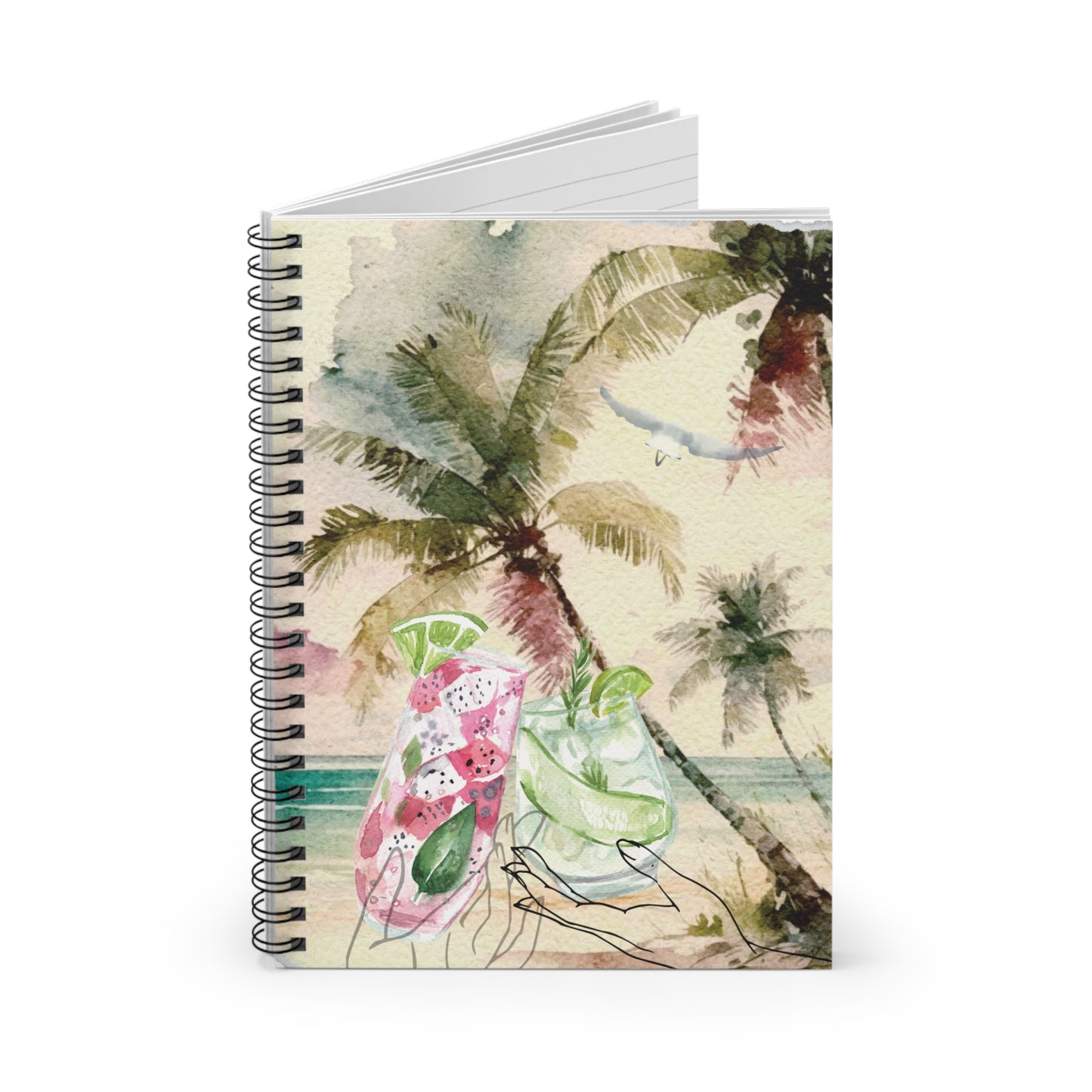 Watercolor Paradise: Spiral Notebook - Log Books - Journals - Diaries - and More Custom Printed by TheGlassyLass