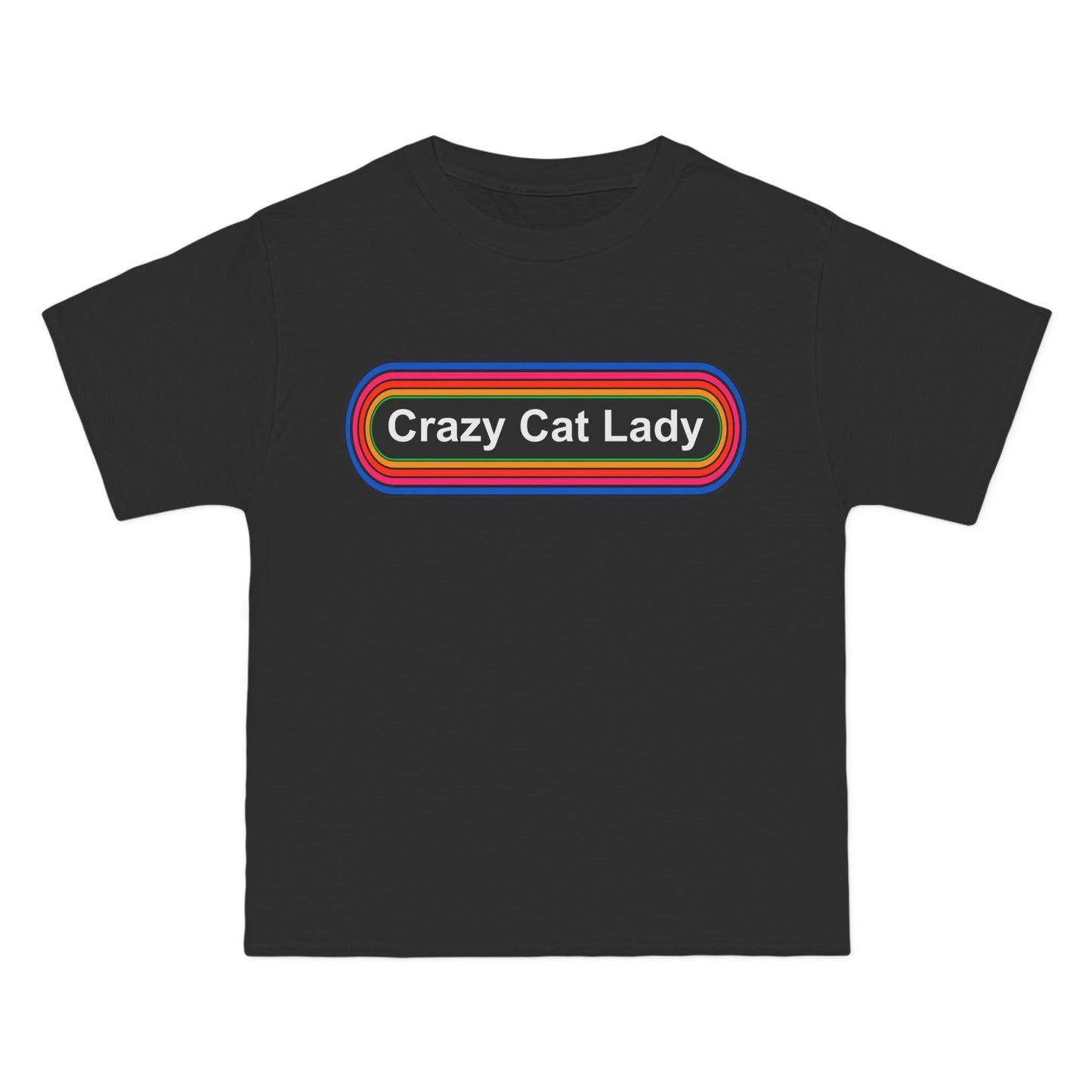 Crazy Cat Lady T-Shirt: (Hanes Beefy-T 100% Preshrunk Cotton Custom Printed by TheGlassyLass.com