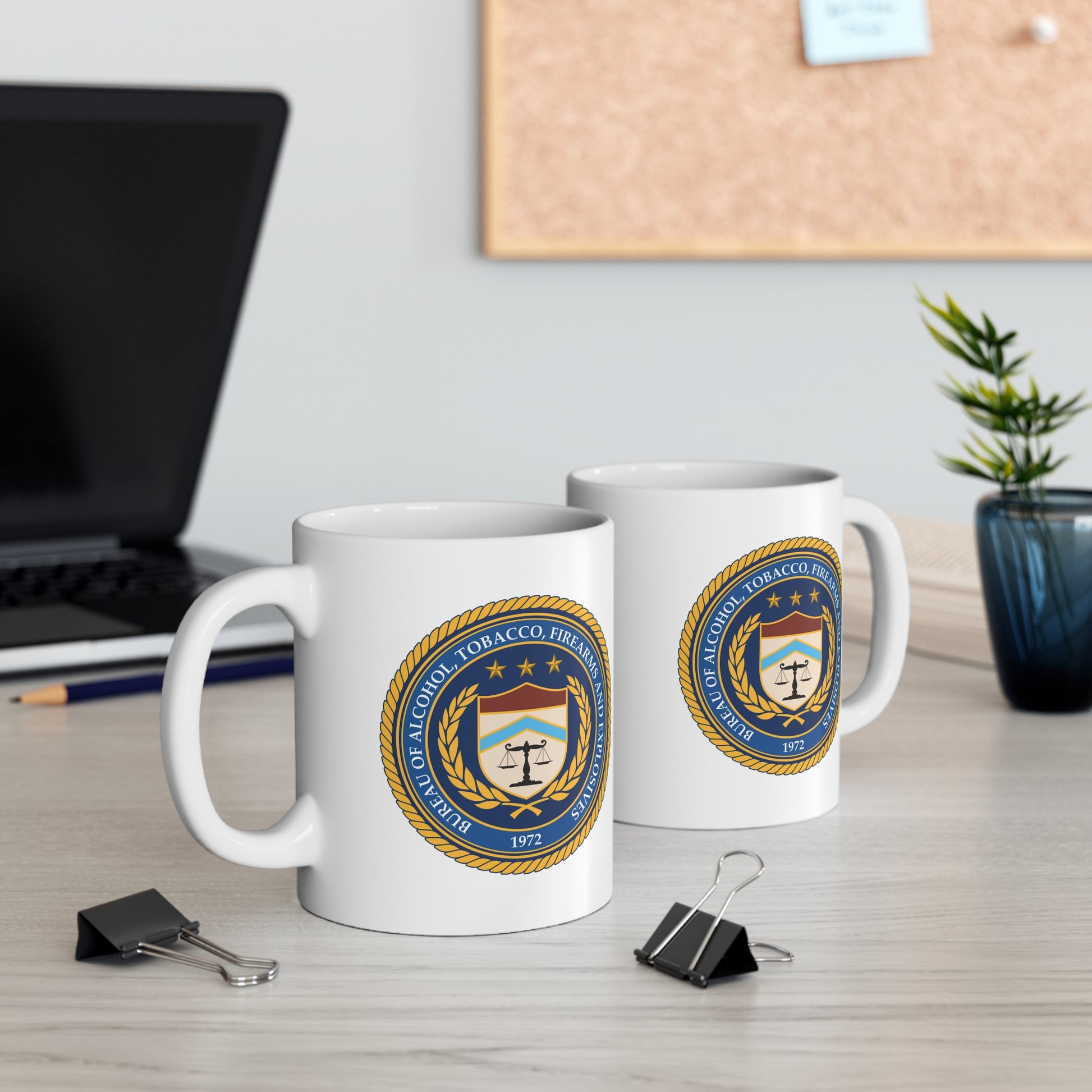 US ATF Seal Coffee Mug - Double Sided White Ceramic 11oz by TheGlassyLass.com