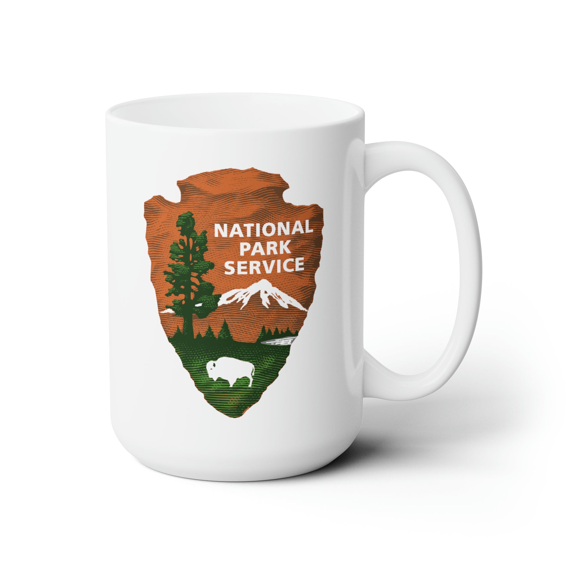 National Park Service Coffee Mugs - Double Sided White Ceramic 15oz by TheGlassyLass.com