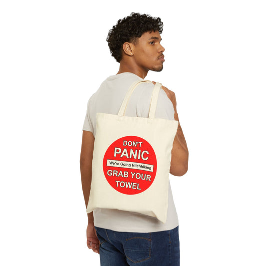 Don't Panic Tote Bag - Heavyweight 100% Cotton Canvas by TheGlassyLass.com