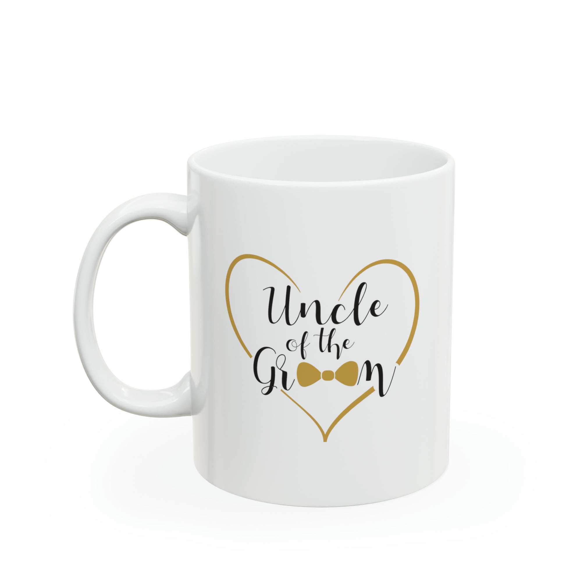 Uncle of the Groom Coffee Mug - Double Sided 11oz White Ceramic by TheGlassyLass.com