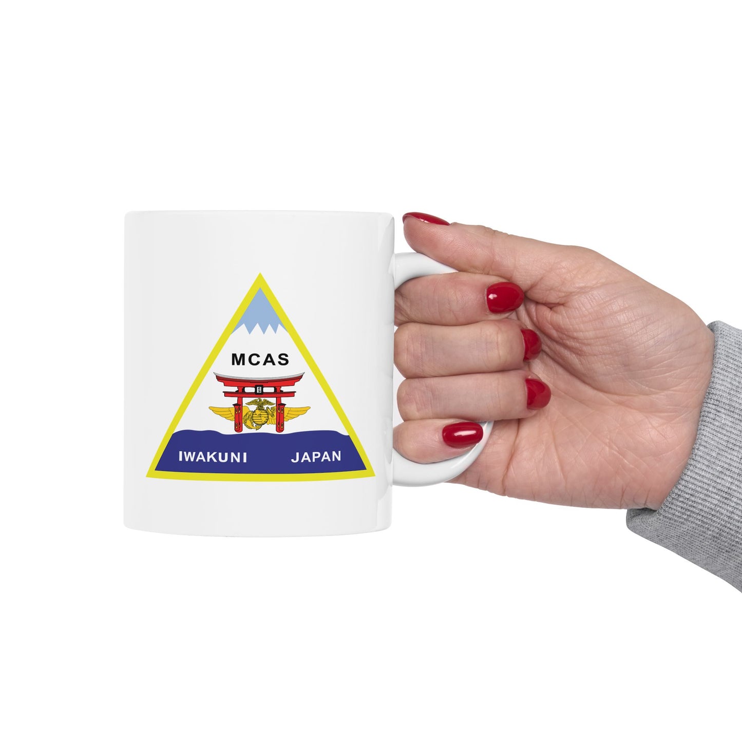 Marine Corps Air Station Iwakuni Japan Coffee Mug - Double Sided White Ceramic 11oz by TheGlassyLass.com