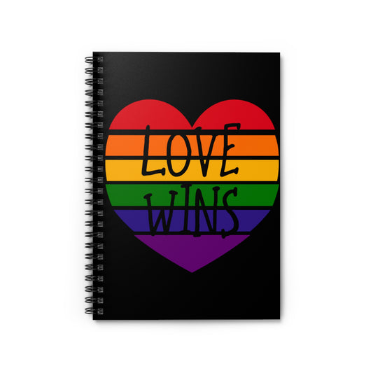 Love Wins: Spiral Notebook - Log Books - Journals - Diaries - and More Custom Printed by TheGlassyLass