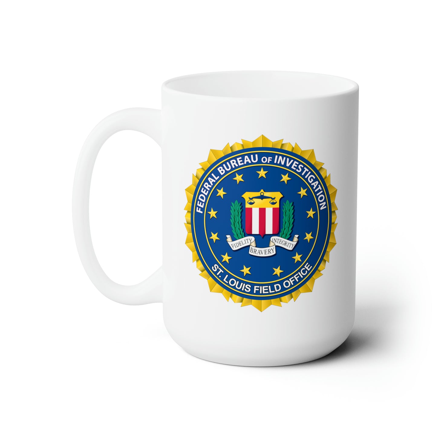 The FBI St. Louis Field Office Custom Printed Coffee Mug by TheGlassyLass.com