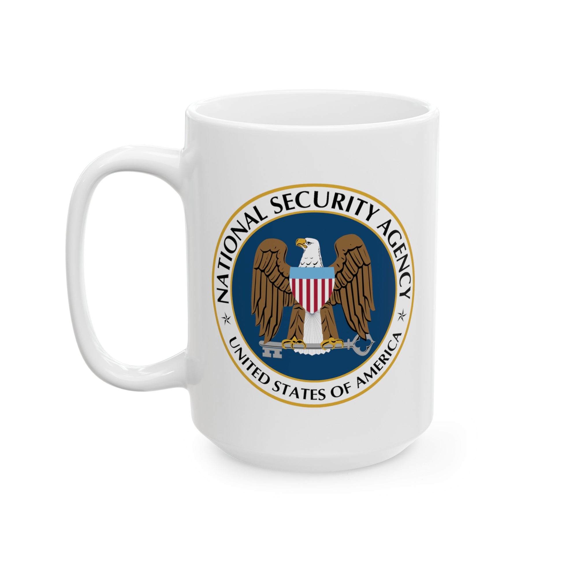 National Security Agency Coffee Mug - Double Sided White Ceramic 15oz by TheGlassyLass.com