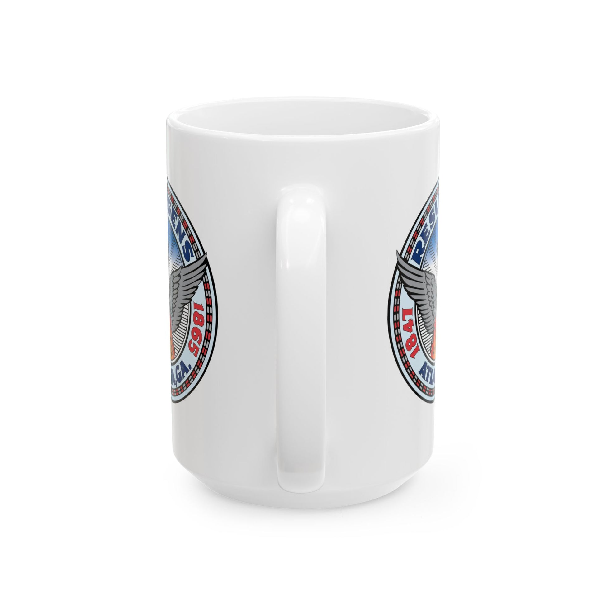 City of Atlanta Seal Coffee Mug - Double Sided Print, White Ceramic, 15oz by TheGlassyLass.com