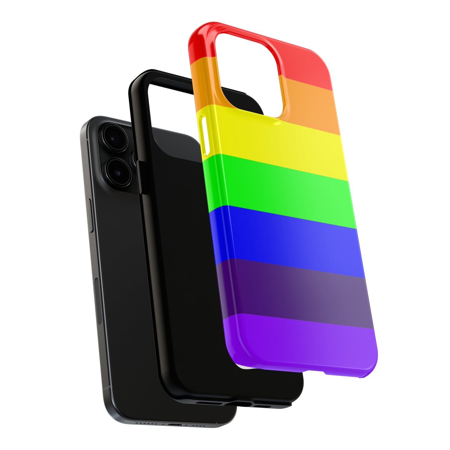 Rainbow Pride Flag Custom Printed iPhone case by TheGlassyLass.com