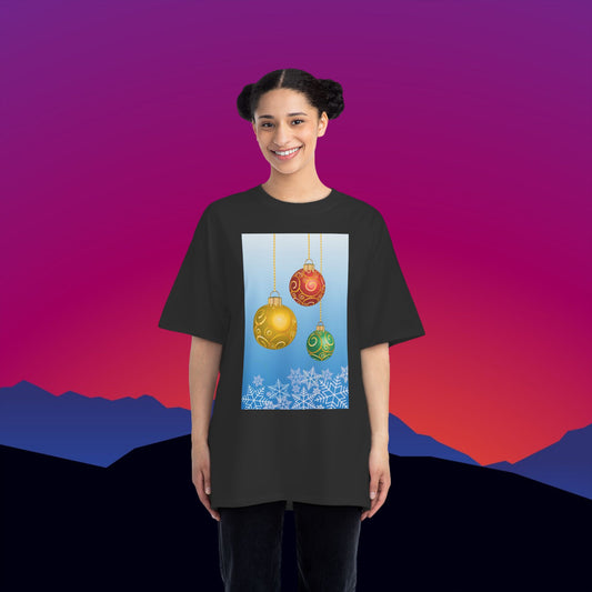 Hanging Christmas Ornaments T-Shirt: (Hanes Beefy-T 100% Preshrunk Cotton Custom Printed by TheGlassyLass.com