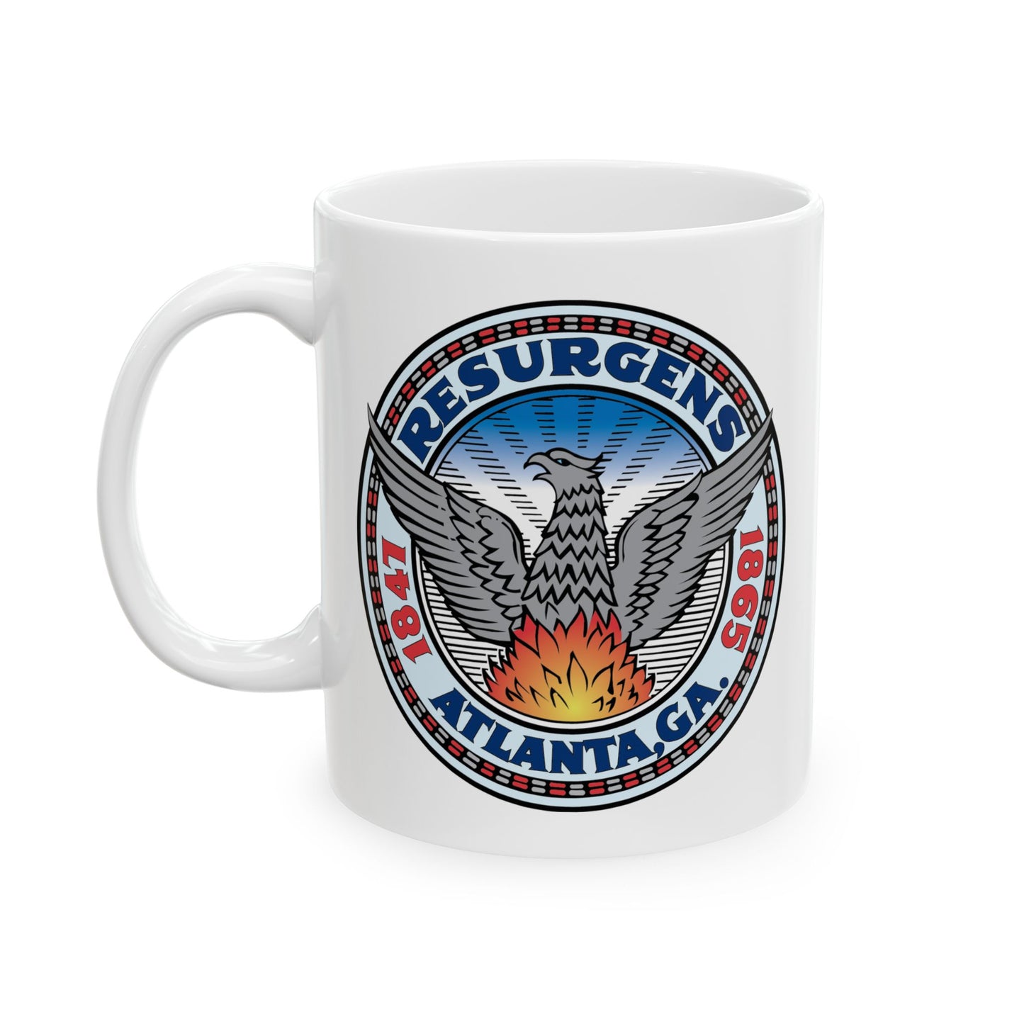 City of Atlanta Coffee Mug - Double Sided Print, White Ceramic, 11oz by TheGlassyLass.com