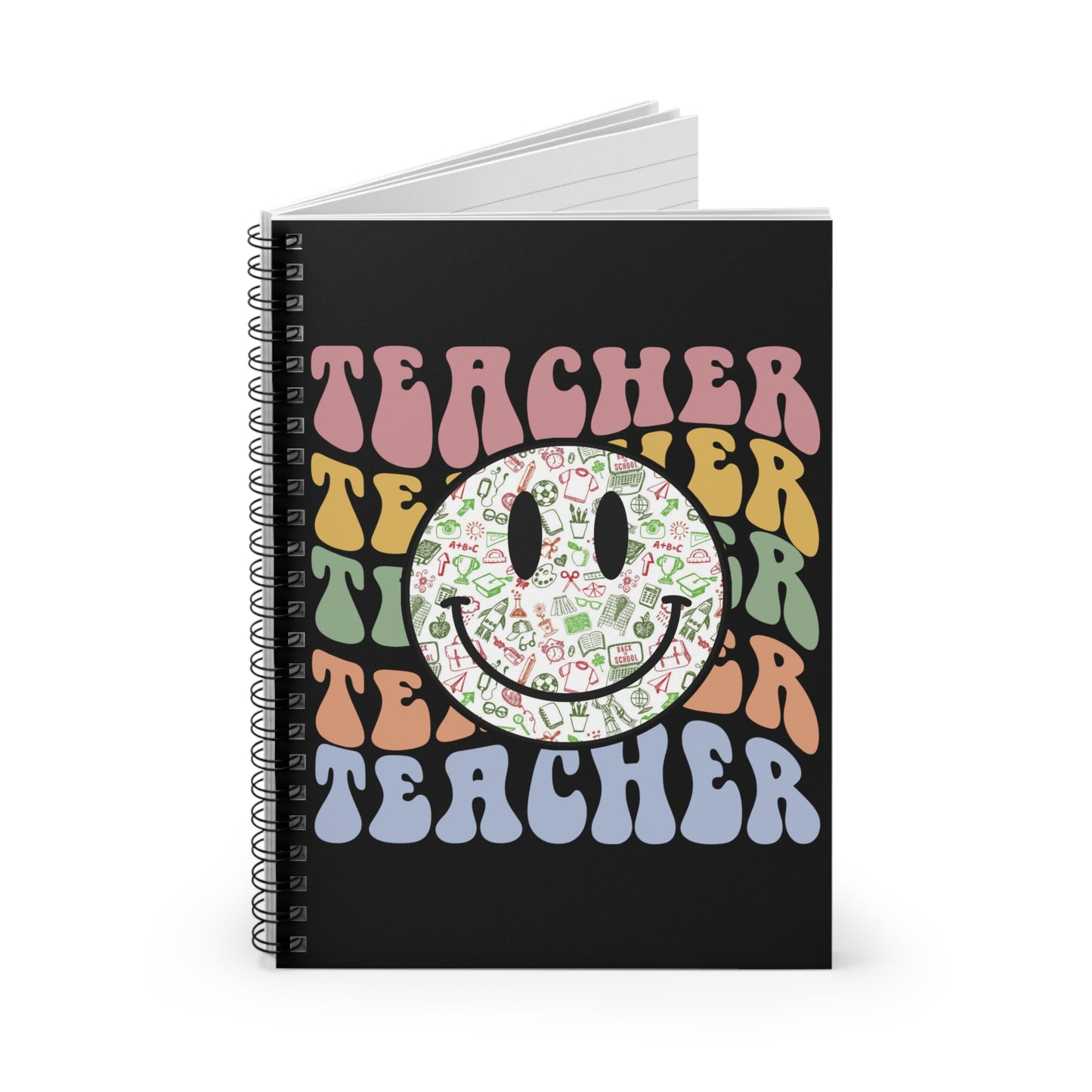 Smiley Teacher: Spiral Notebook - Log Books - Journals - Diaries - and More Custom Printed by TheGlassyLass.com