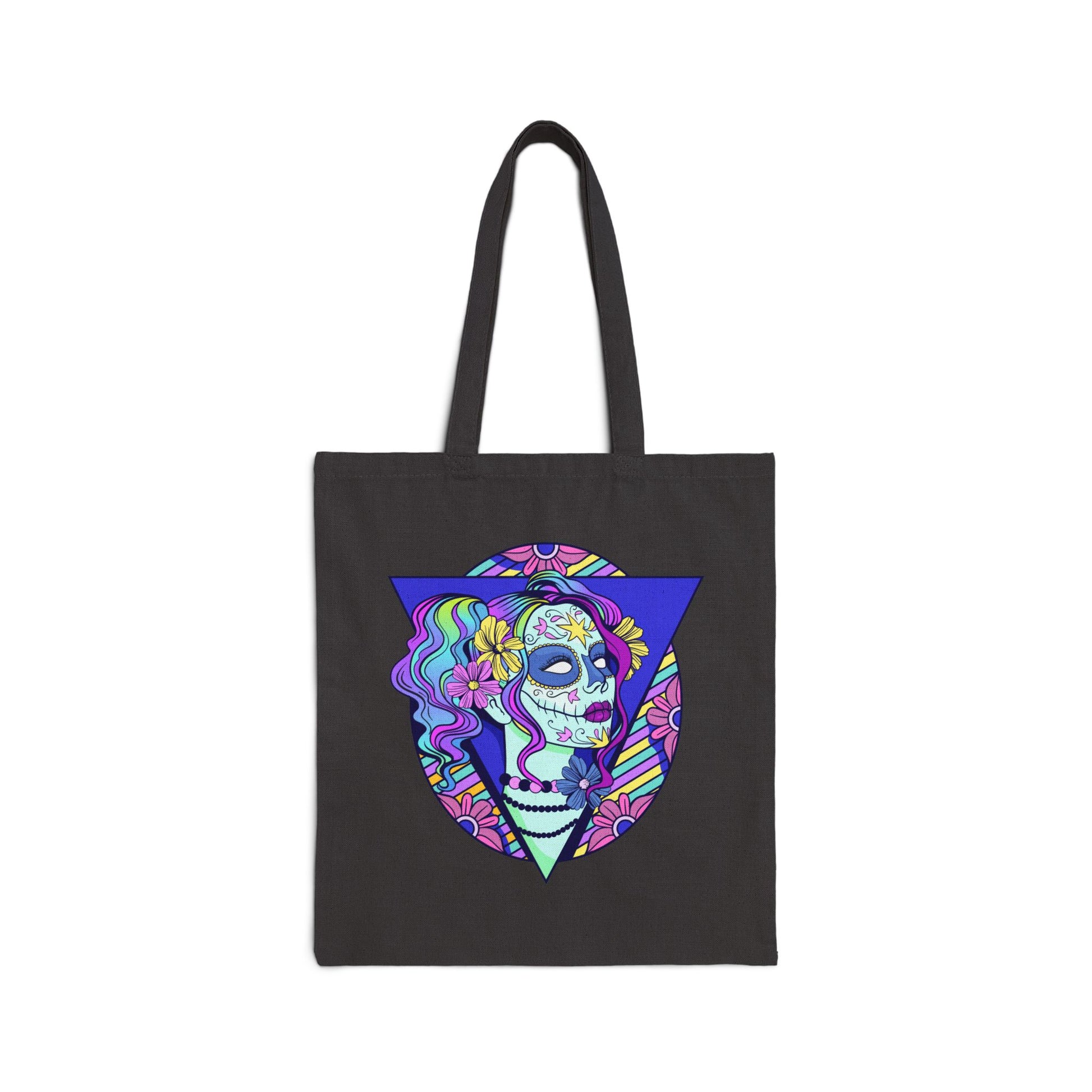 Candy Skull Cowgirls Logo Tote Bag - Heavyweight 100% Cotton Canvas by TheGlassyLass.com