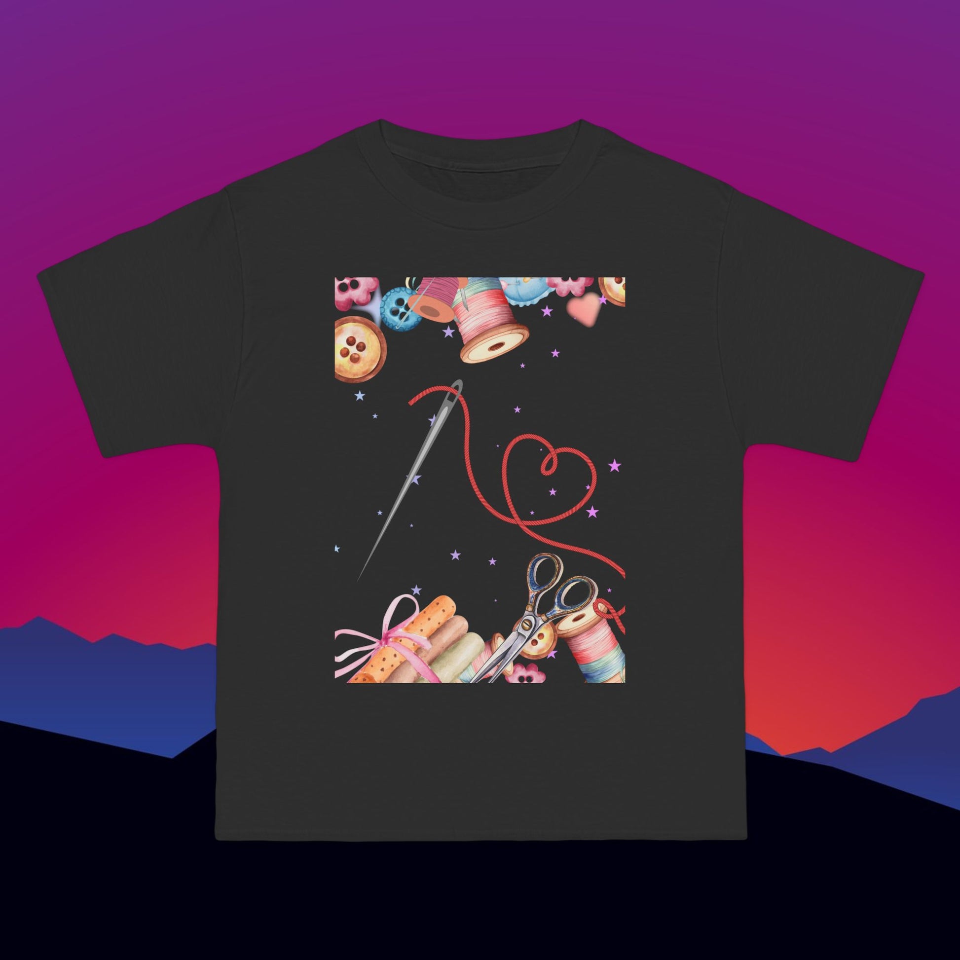 Seamstress Love T-Shirt: (Hanes Beefy-T 100% Preshrunk Cotton Custom Printed by TheGlassyLass.com