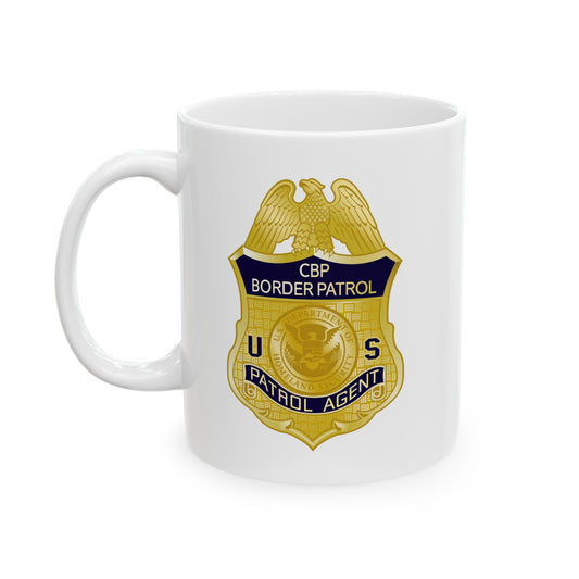US CBP Patrol Agent Coffee Mug - Double Sided White Ceramic 11oz by TheGlassyLass.com