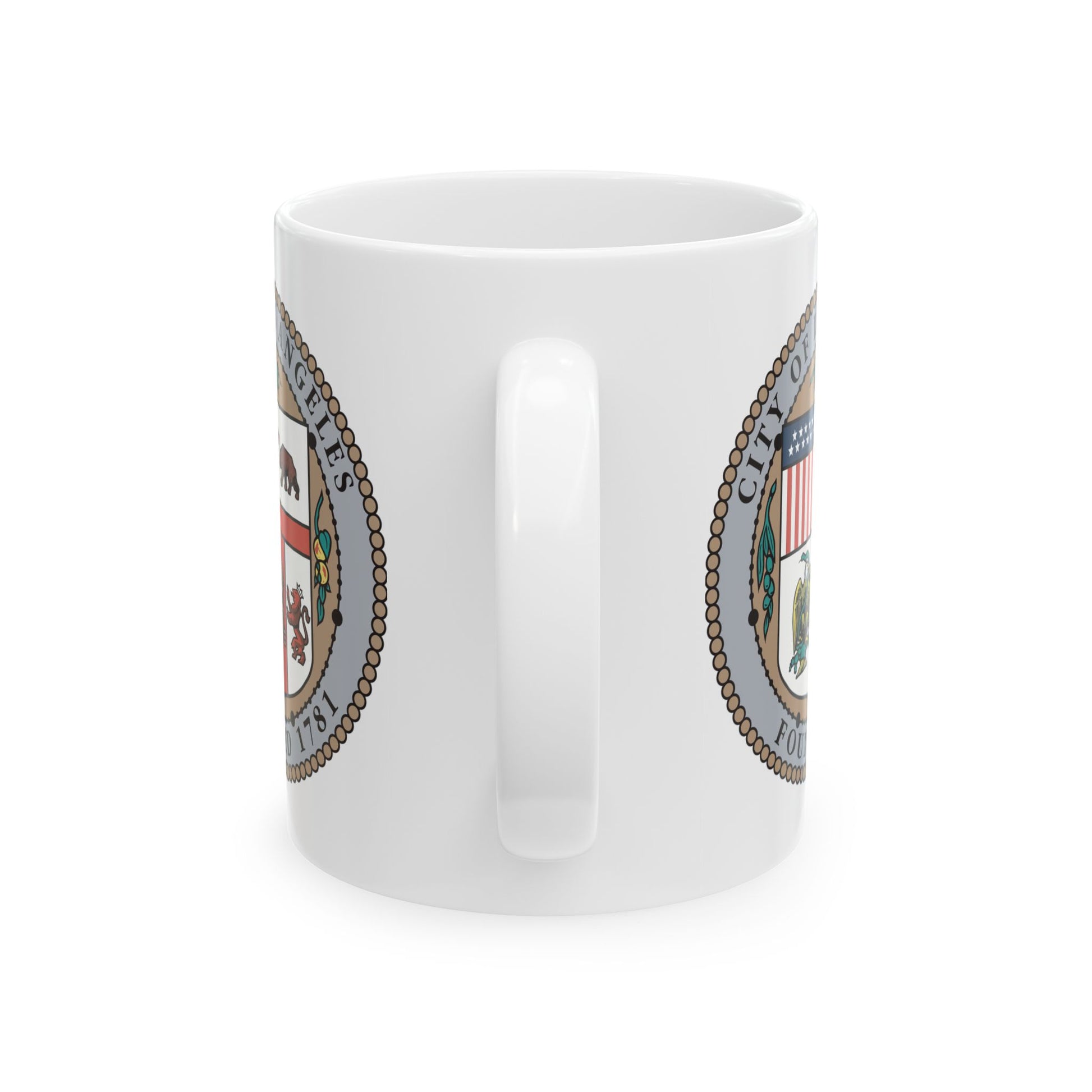 City of Los Angeles California Coffee Mug - Double Sided Print, White Ceramic, 11oz by TheGlassyLass.com