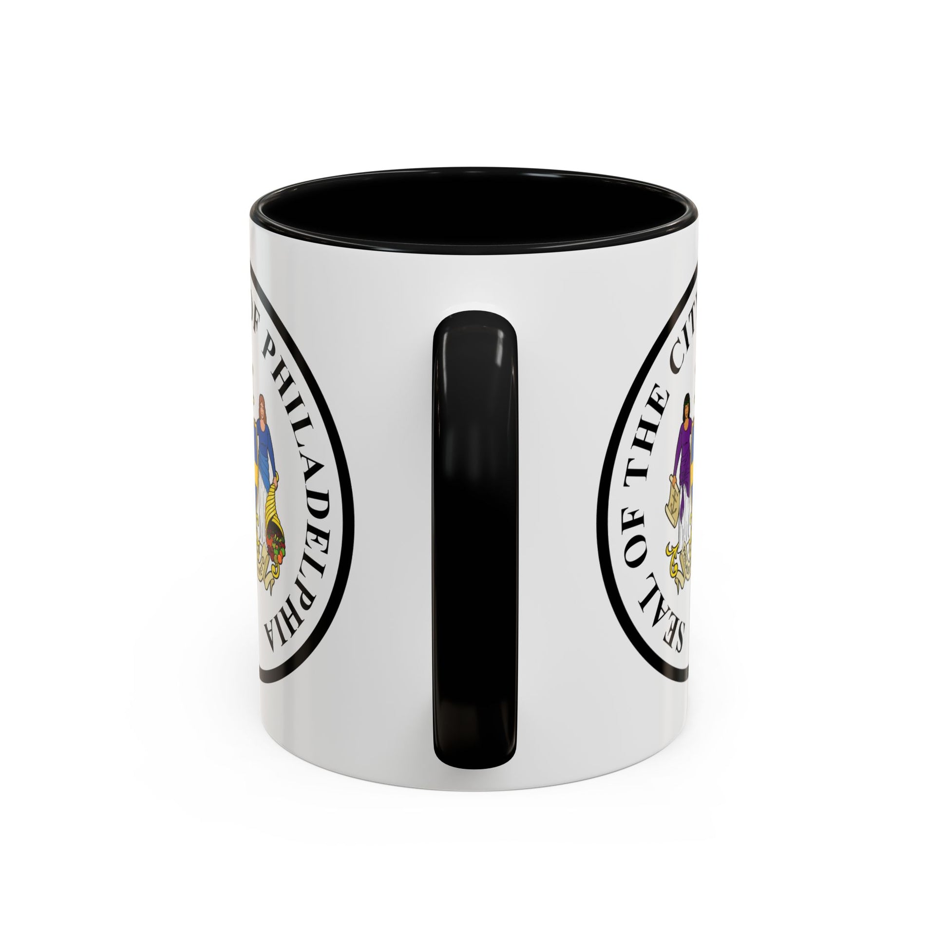 City of Philadelphia Seal Coffee Mug - Double Sided Print, White Ceramic, 15oz by TheGlassyLass.com