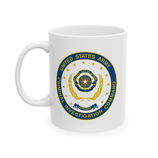 Army CIC Seal Coffee Mug - Double Sided White Ceramic 11oz by TheGlassyLass