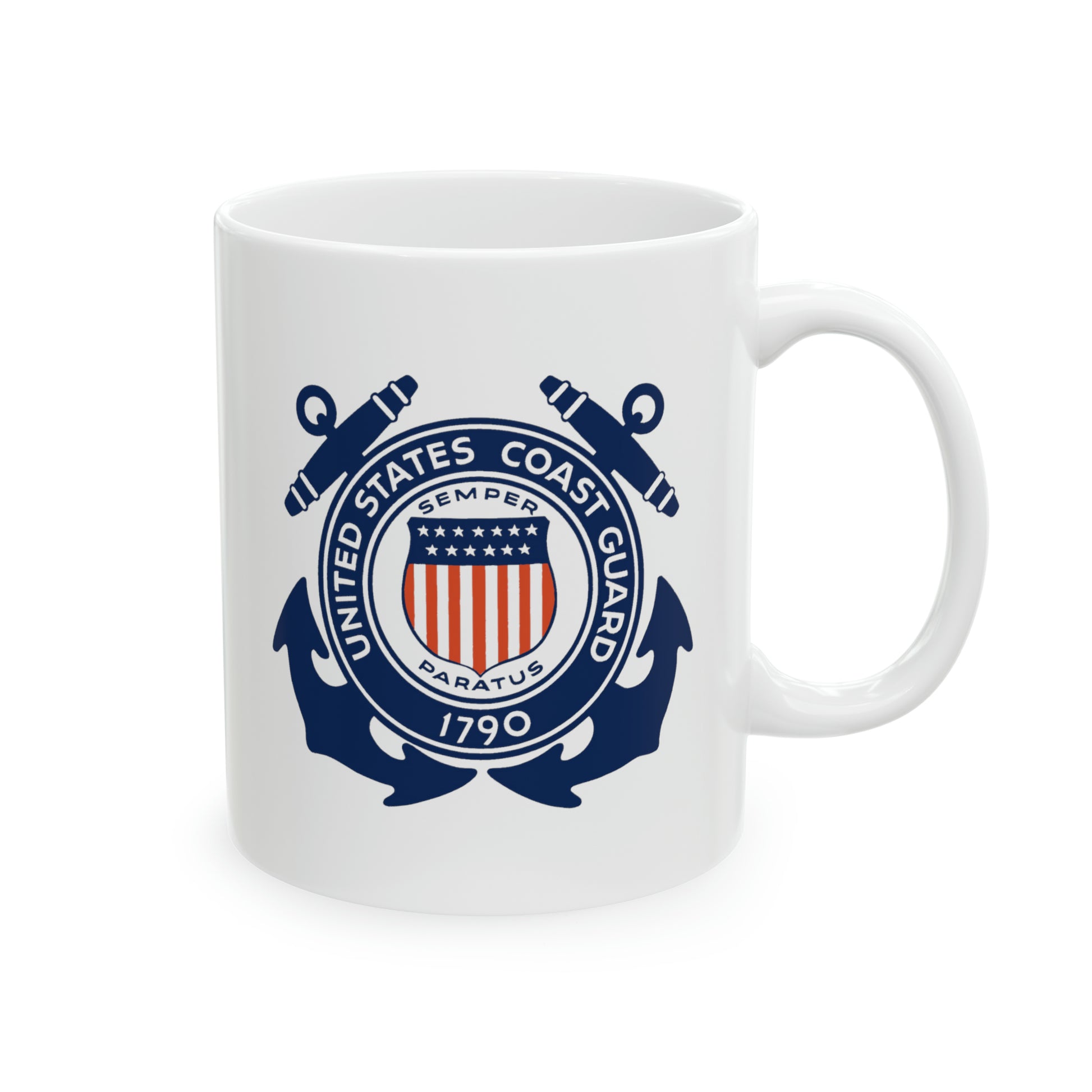 US Coast Guard Seal Coffee Mug - Double Sided White Ceramic 11oz by TheGlassyLass.com