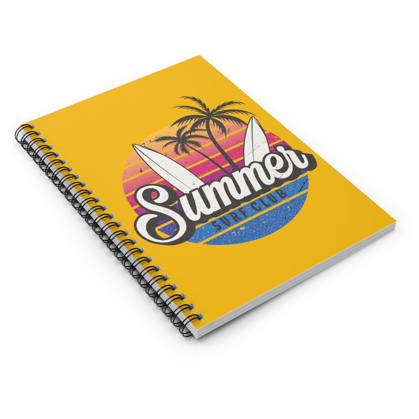 Summer Surf Club: Spiral Notebook - Log Books - Journals - Diaries - and More Custom Printed by TheGlassyLass.com