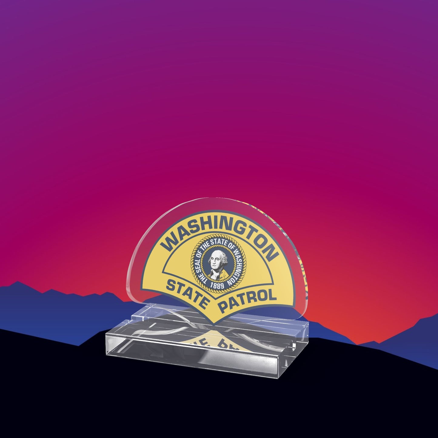 Washington State Patrol Acrylic Standee by TheGlassyLass.com