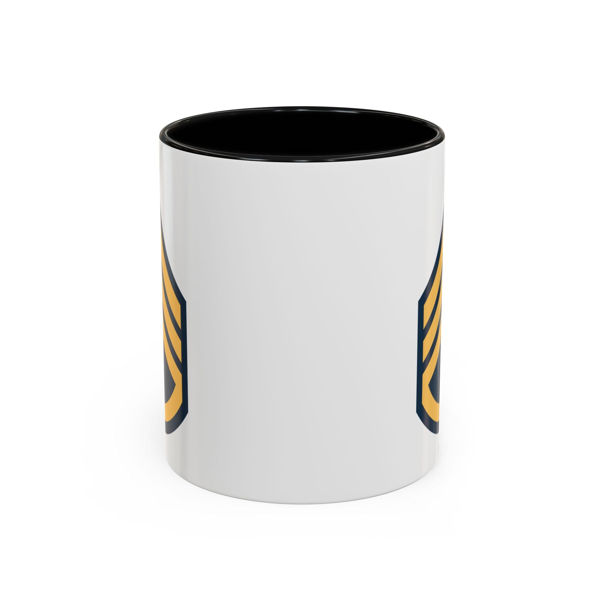 US Army Staff Sergeant (E-6) Coffee Mug - Double Sided Print, Black Accent White Ceramic, 11oz by TheGlassyLass.com
