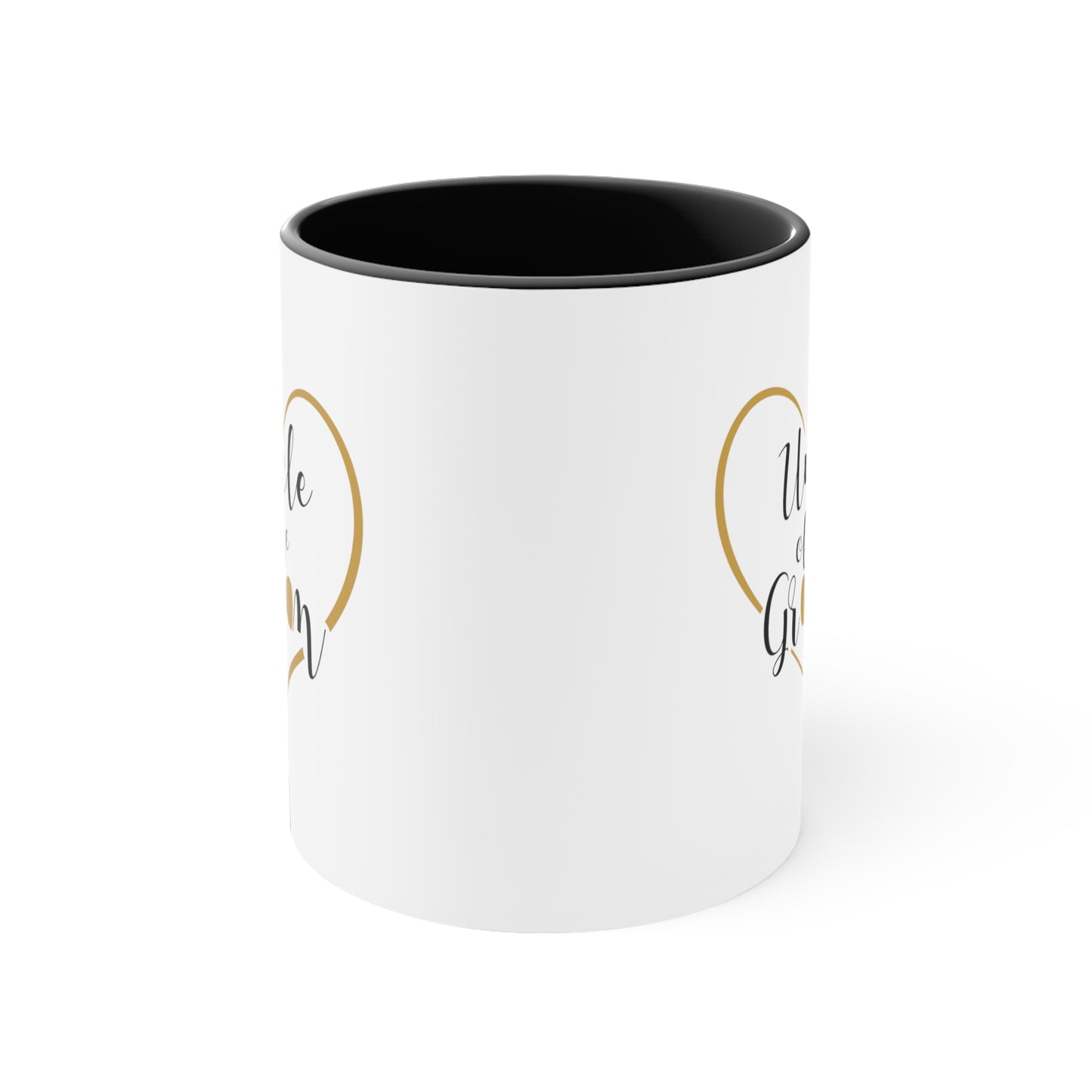 Uncle of the Groom Coffee Mug - Double Sided Black Accent Ceramic 11oz by TheGlassyLass.com