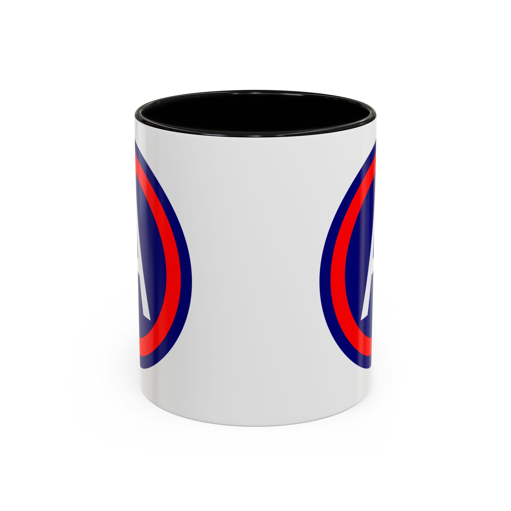 United States 3rd Army (Historical) Shoulder Patch Coffee Mug - Double Sided Print, Black Accent White Ceramic, 11oz by TheGlassyLass.com