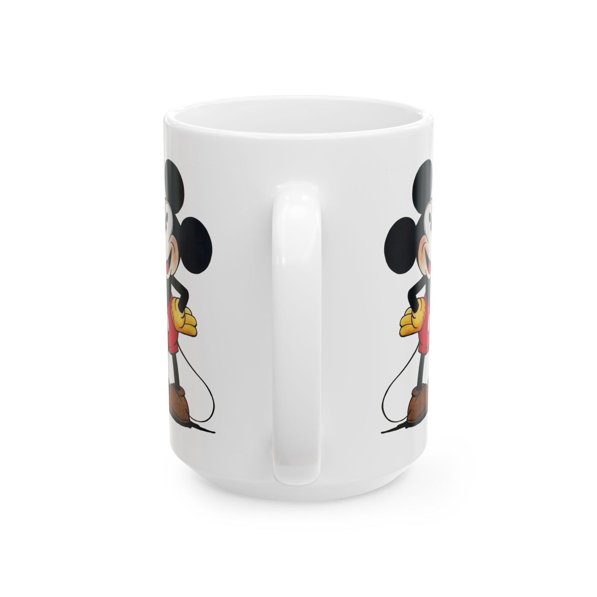Original Mickey Mouse Coffee Mug - Double Sided White Ceramic 15oz by TheGlassyLass.com