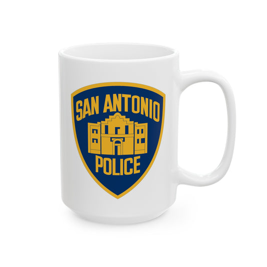 San Antonio Police Coffee Mug - Double Sided White Ceramic 15oz by TheGlassyLass.com