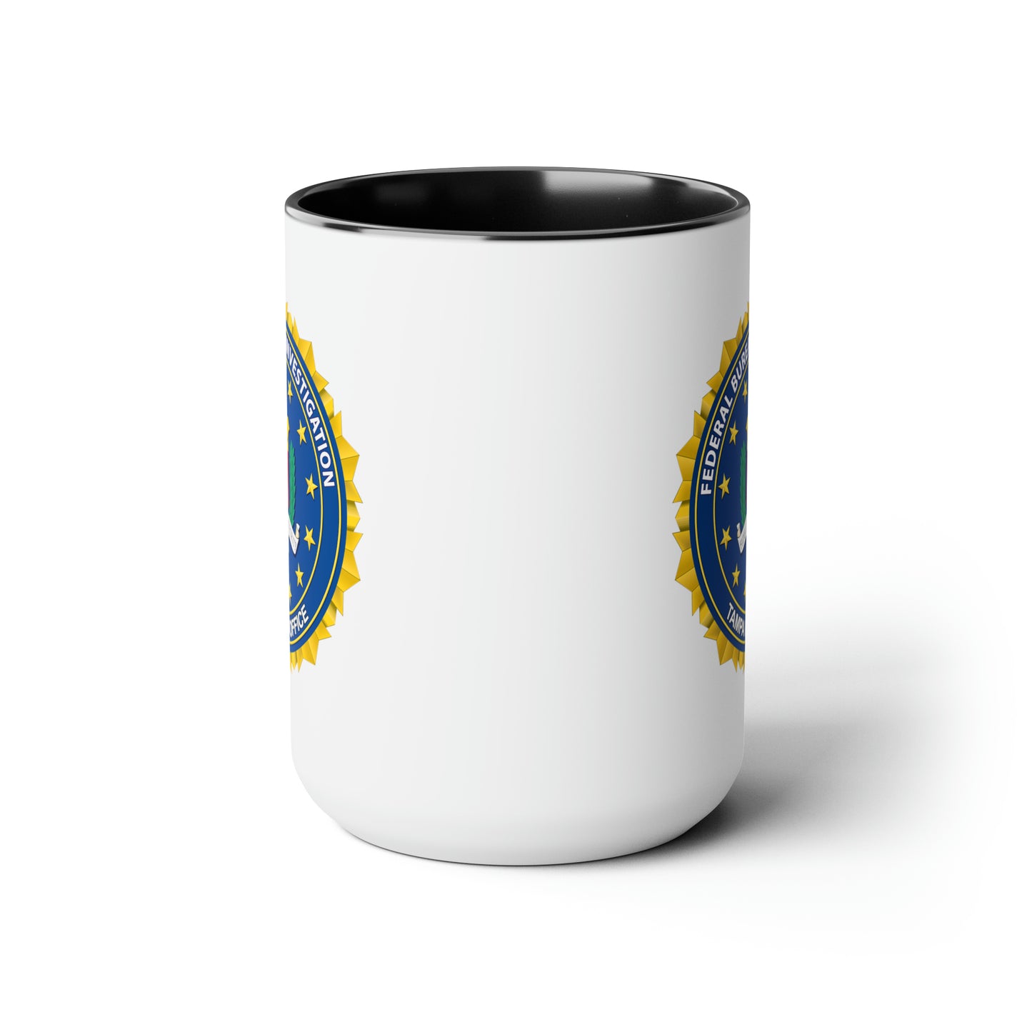 The FBI Tampa Field Office Coffee Mug - Double Sided Black Accent Ceramic 15oz by TheGlassyLass.com