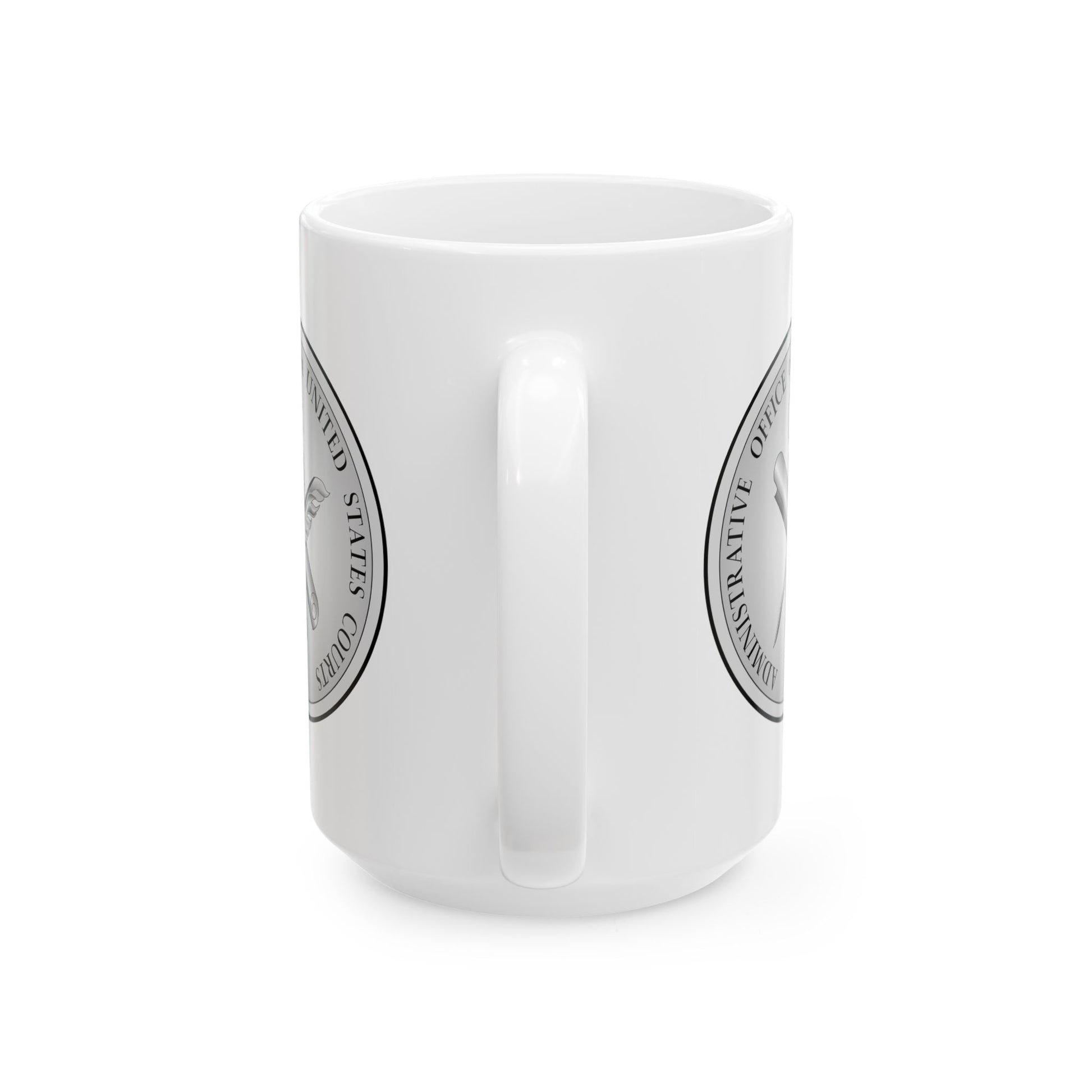 Administrative Office of the United States Courts Seal Coffee Mug - Double Sided White Ceramic 15oz by TheGlassyLass.com