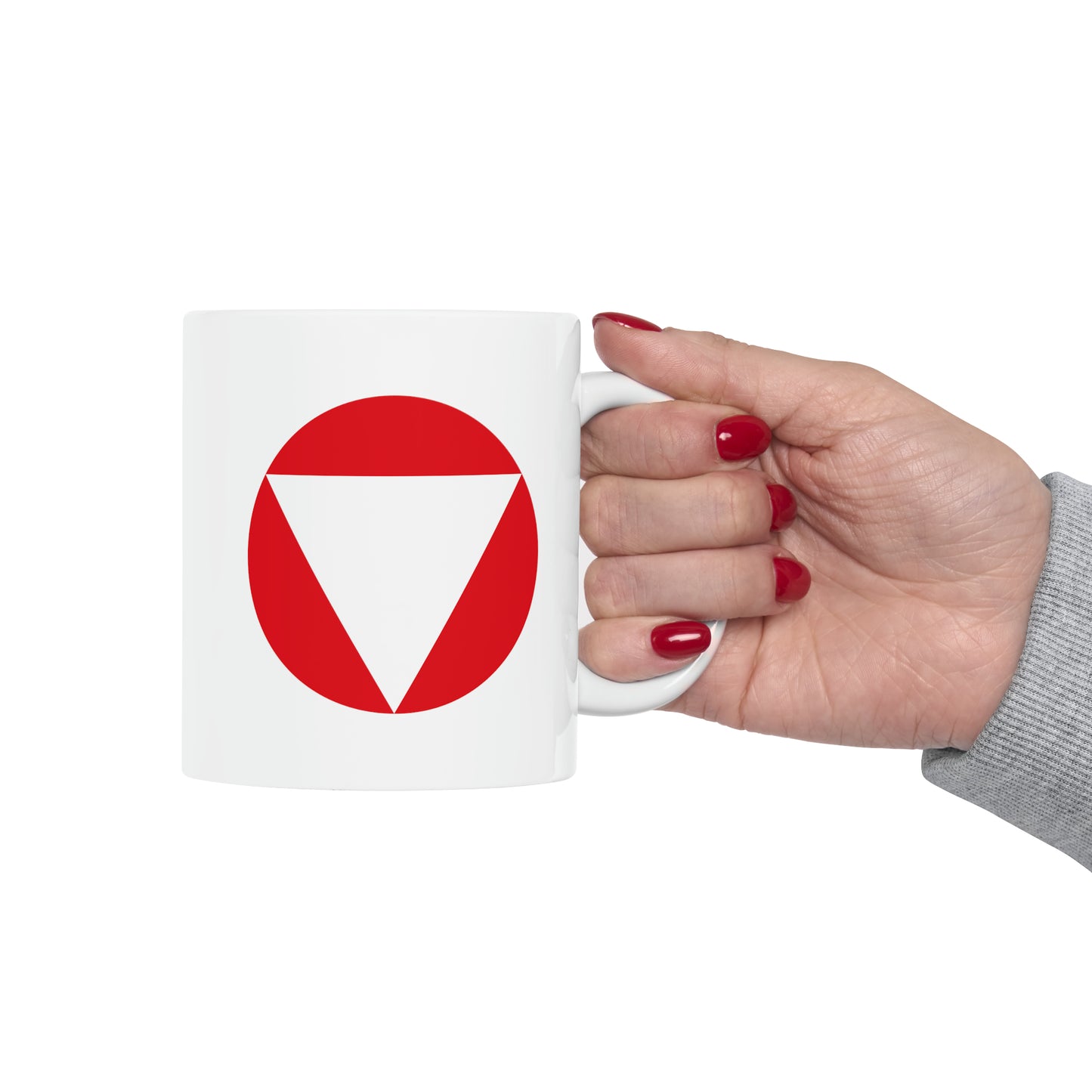 Austrian Air Force Roundel Coffee Mug - Double Sided White Ceramic 11oz - By TheGlassyLass.com