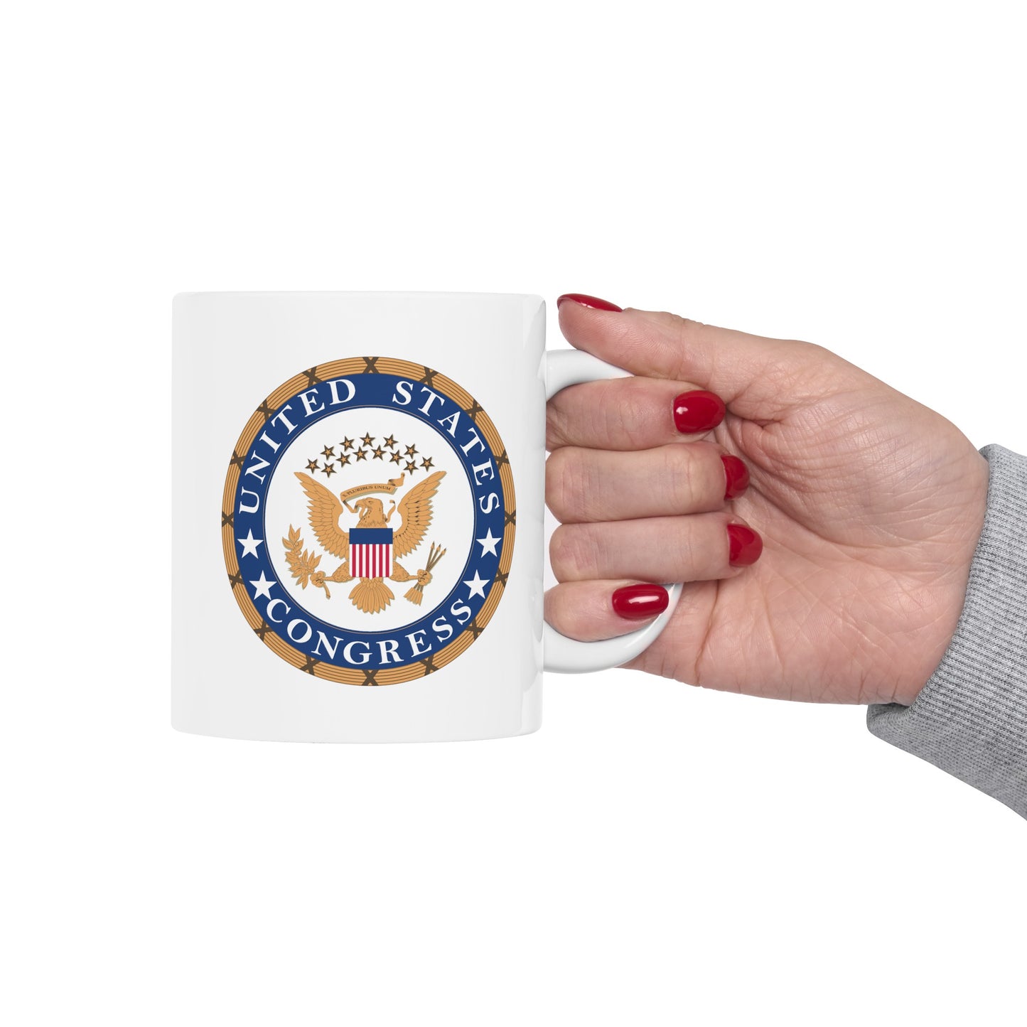 United States Congress Coffee Mug - Double Sided White Ceramic 11oz by TheGlassyLass.com
