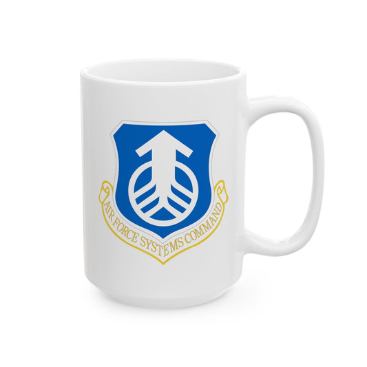 US Air Force Systems Command Seal Coffee Mug - Double Sided Print, White Ceramic, 15oz by TheGlassyLass.com