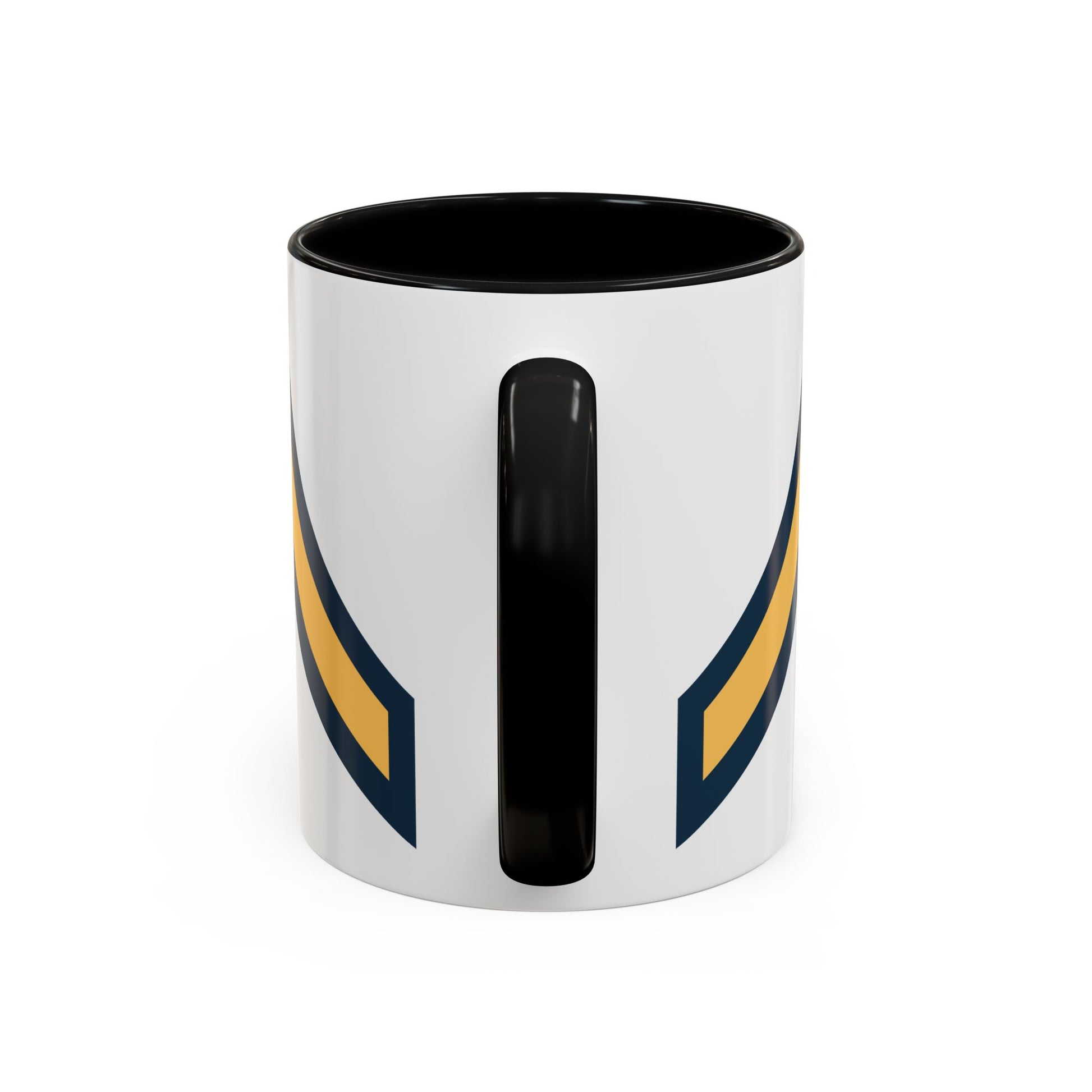 US Army Private (E-2) Stripes Coffee Mug - Double Sided Print, Black Accent White Ceramic, 11oz by TheGlassyLass.com