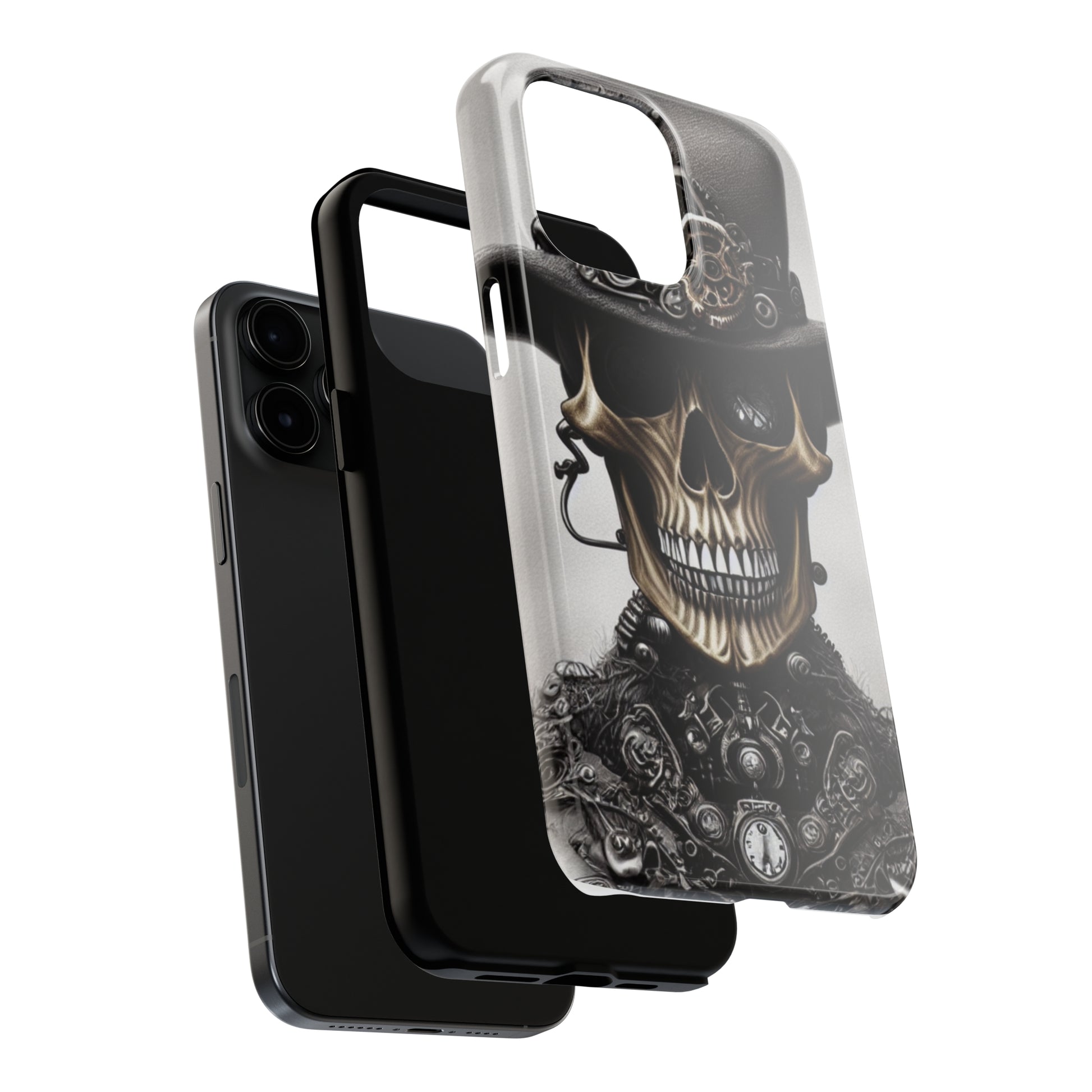 Steampunk Skull: iPhone Tough Case Design - Wireless Charging - Superior Protection - Original Designs by TheGlassyLass.com