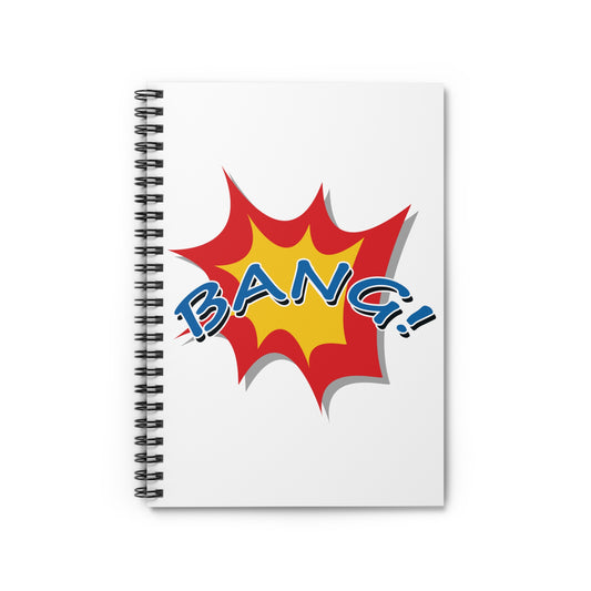Superhero BANG: Spiral Notebook - Log Books - Journals - Diaries - and More Custom Printed by TheGlassyLass