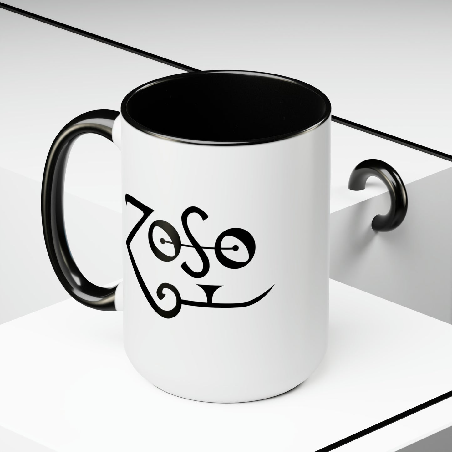 Jimmy Page ZOSO Led Zeppelin IV Coffee Mug - Double Sided Black Accent White Ceramic 15oz by TheGlassyLass.com