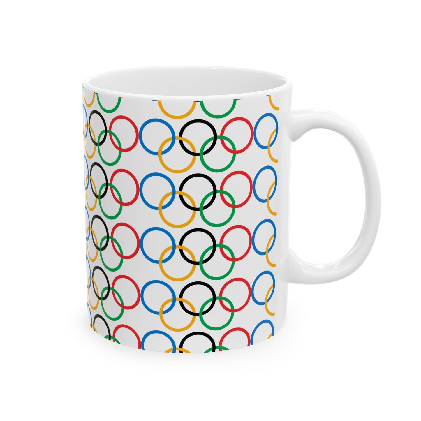 Olympic Fever Coffee Mug - Double Sided White Ceramic 11oz by TheGlassyLass.com